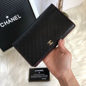 CHANEL Black Quilted Wallet